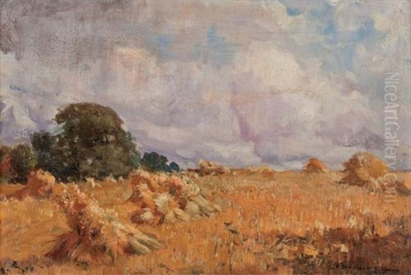 Summer Harvest Oil Painting by Peleg Franklin Brownell