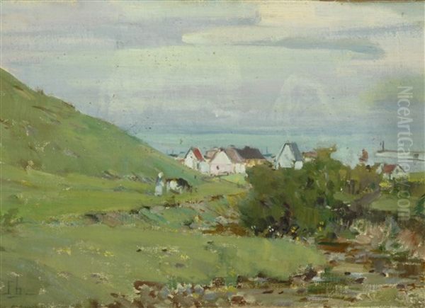 Grey Day Oil Painting by Peleg Franklin Brownell