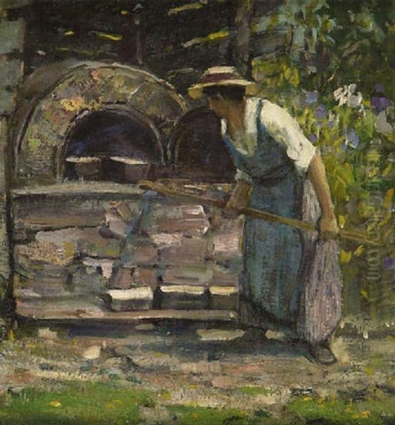 The Oven Oil Painting by Peleg Franklin Brownell