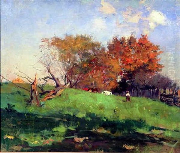 Autumn Idyll Oil Painting by Peleg Franklin Brownell