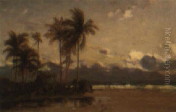 On The Beach, St. Kitts Oil Painting by Peleg Franklin Brownell