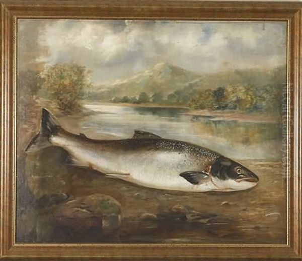 The Big Fish Oil Painting by George Washington Brownlow