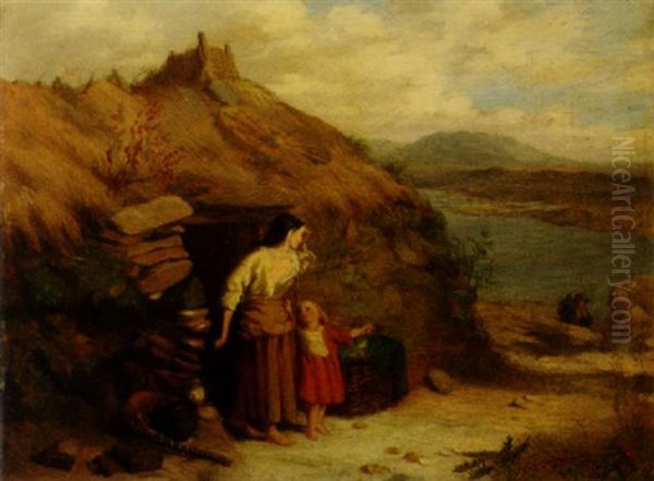 The Welcome, Near Clifden Connemara, Ireland Oil Painting by George Washington Brownlow