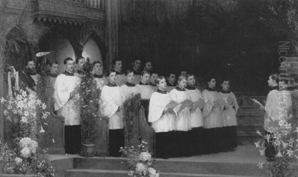 Choir At Easter Oil Painting by Jennie Augusta Brownscombe