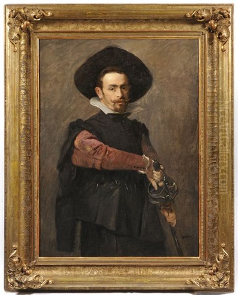 Nobleman With A Sword Oil Painting by Vaclav Brozik