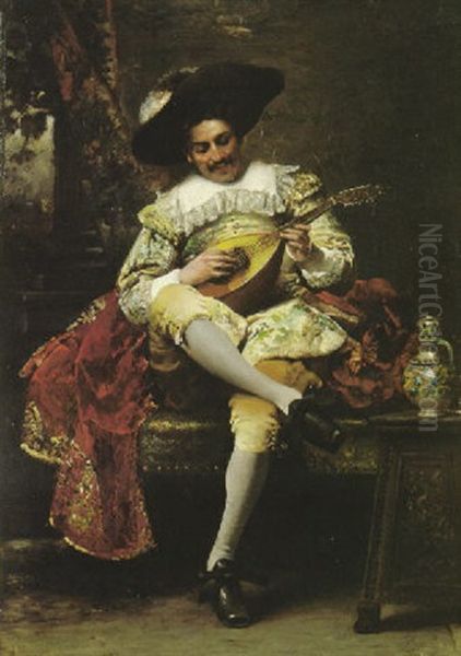 The Lute Player Oil Painting by Vaclav Brozik