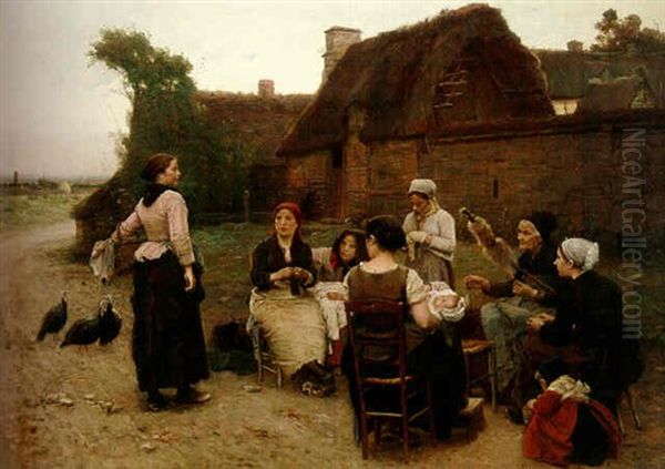 The Gossips Oil Painting by Vaclav Brozik