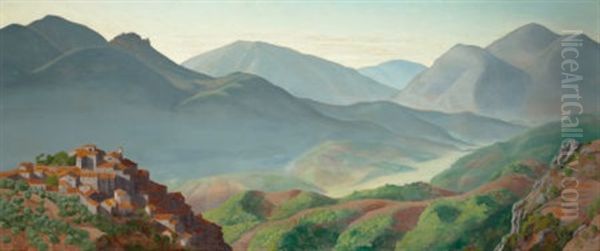 The Valley Of Horace Oil Painting by Edward Bruce