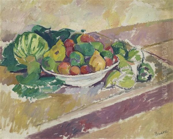 Still Life (fruits And Vegetables) Oil Painting by Patrick Henry Bruce