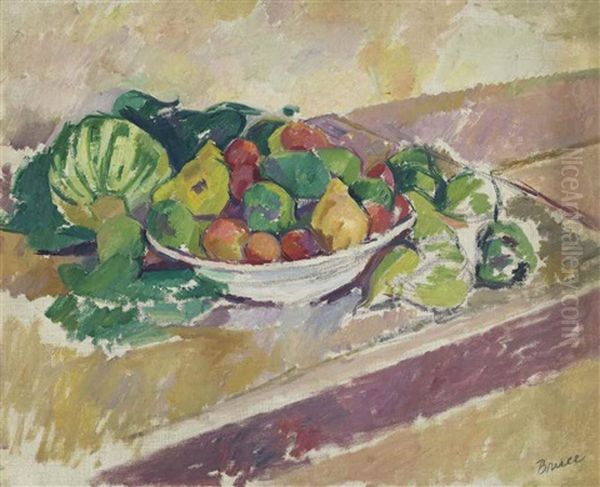 Still Life (fruits And Vegetables) Oil Painting by Patrick Henry Bruce