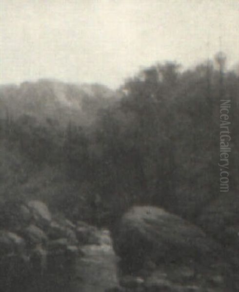 Fisherman In The Wilds Oil Painting by William Bruce