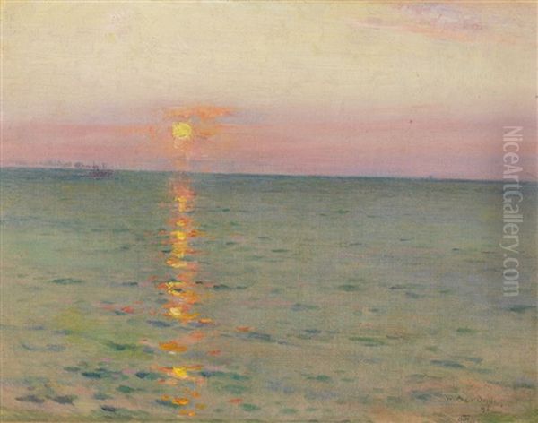 Marine Sunset Oil Painting by William Blair Bruce