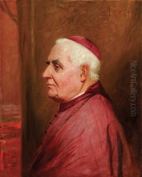 The Cardinal Oil Painting by Oskar Bruech