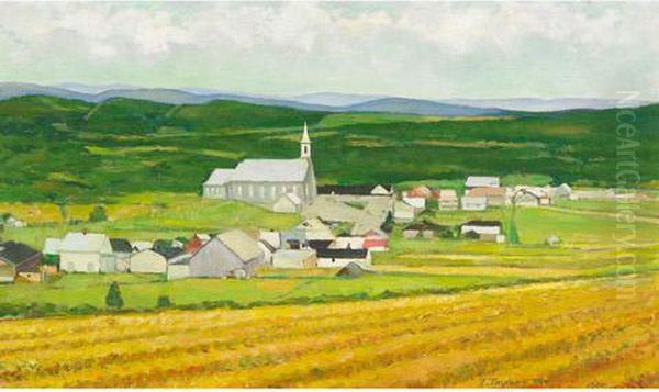 Looking Northeast Over St. Hilarion, Charlevoix Country, Que. Oil Painting by John Taylor Allerston