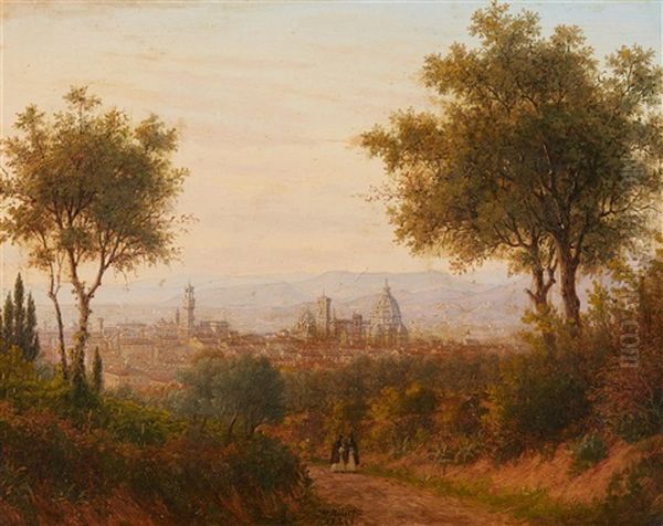 View Of Florence by Johann Wilhelm Bruecke