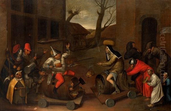 The Fight Between Carnival And Lent Oil Painting by Pieter Bruegel the Elder