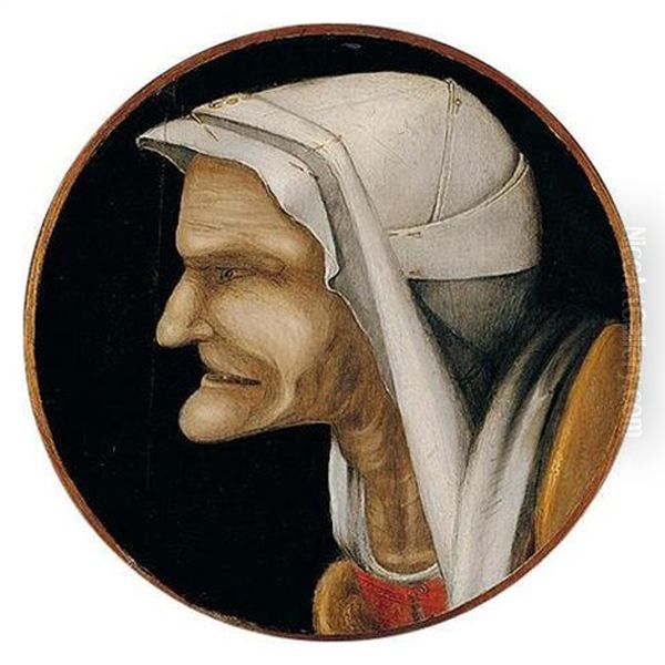 A Caricatural Portrait Of A Peasant Woman In Profile Oil Painting by Pieter Bruegel the Elder