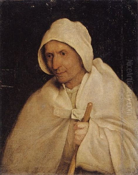 A Study Of A Pilgrim, Holding A Staff Oil Painting by Pieter Bruegel the Elder