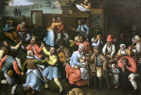 La Danse Paysanne Oil Painting by Pieter Brueghel III