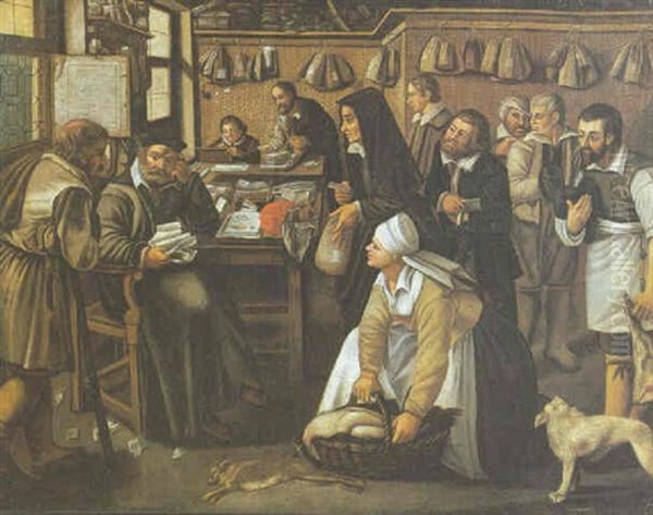 Le Paiement De La Dime Oil Painting by Pieter Brueghel III