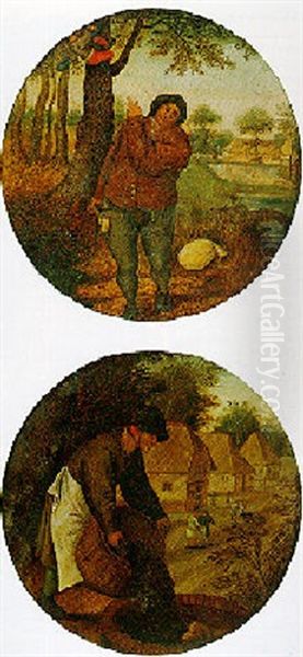 De Put Dempen Als 't Kalf Verdronken Is Oil Painting by Pieter Brueghel III