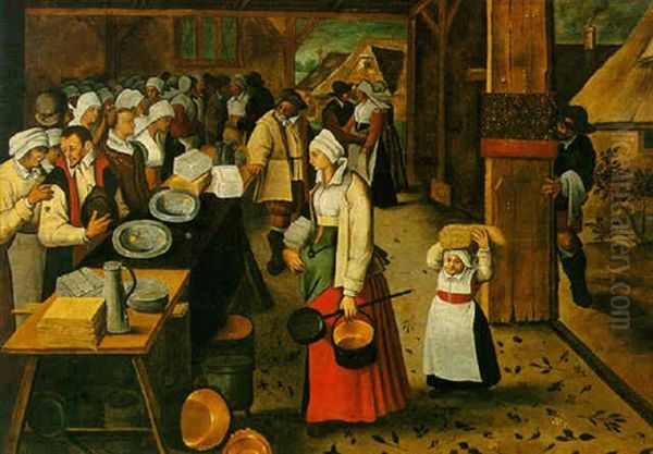 Les Cadeaux De Noces Oil Painting by Pieter Brueghel III