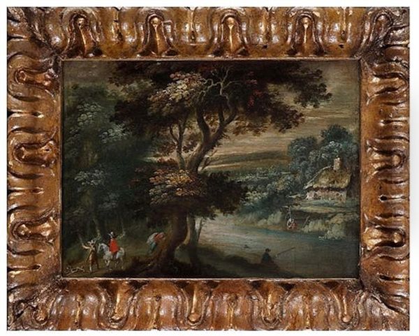 Landscape With Figures Oil Painting by Jan Brueghel the Elder