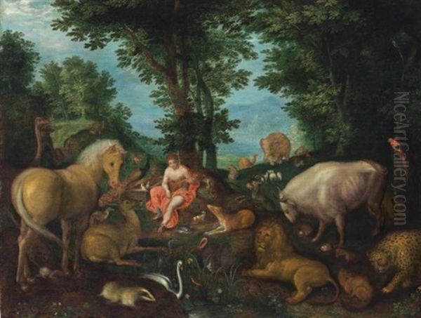 Orpheus Charming The Animals Oil Painting by Jan Brueghel the Elder