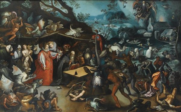 Temptation Of St Anthony Oil Painting by Jan Brueghel the Elder