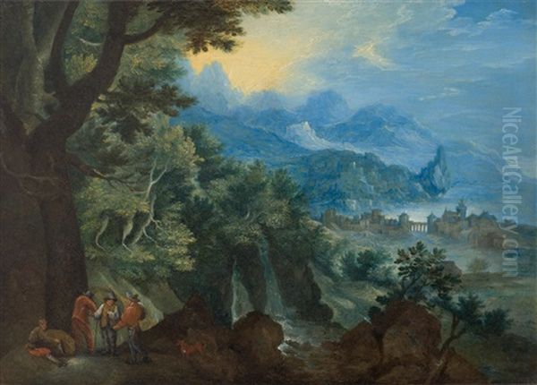 Weite Landschaft Mit Reisenden Oil Painting by Jan Brueghel the Elder