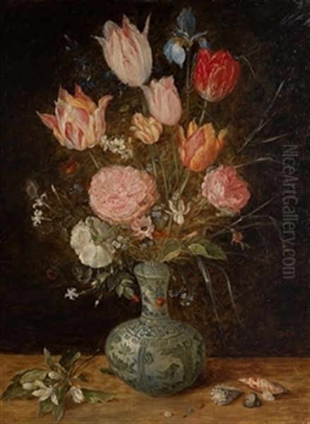 Jarron Con Flores Oil Painting by Jan Brueghel the Elder