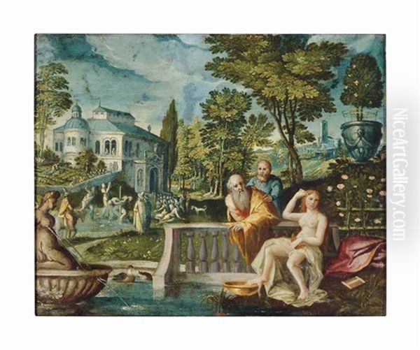 Susannah And The Elders Oil Painting by Jan Brueghel the Elder