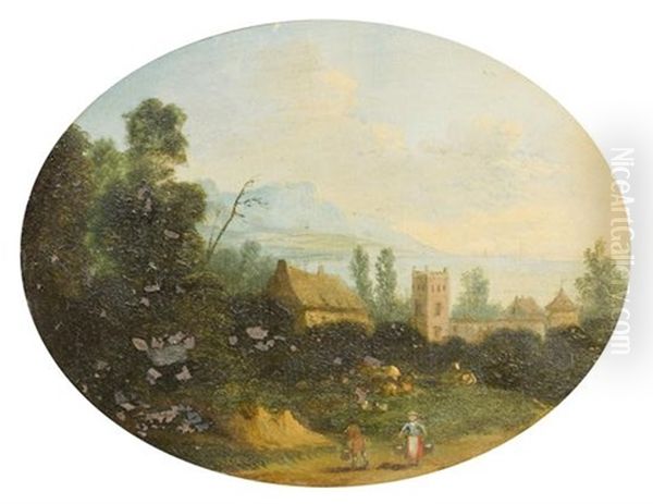 A Pastoral Landscape Oil Painting by Jan Brueghel the Elder