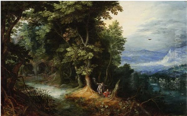 Landscape With Venus And Adonis Oil Painting by Jan Brueghel the Elder