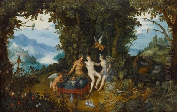 Sine Cerere Et Baccho Friget Venus Oil Painting by Jan Brueghel the Elder