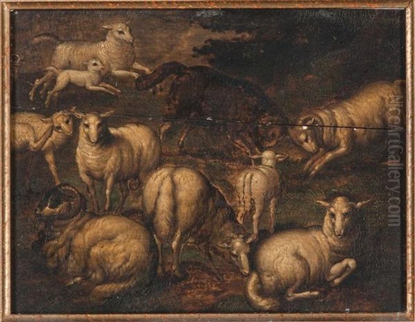 Etude De Moutons Et Beliers (study) Oil Painting by Jan Brueghel the Elder