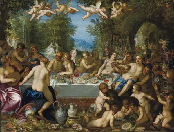 Le Festin Des Dieux: Le Mariage De Bacchus Et D'ariane Oil Painting by Jan Brueghel the Elder