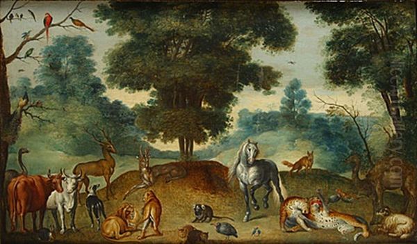 Dieren In Het Paradijs Oil Painting by Jan Brueghel the Elder