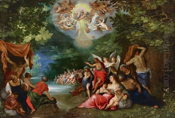 Taufe Christi Oil Painting by Jan Brueghel the Elder