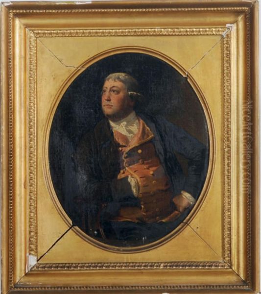 Portrait Of A Seated Gentleman, Three-quarter Length Oil Painting by Francis Alleyne