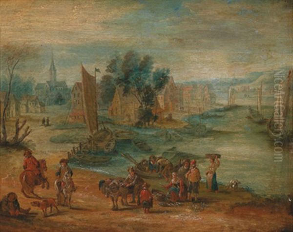 Hafenszene Oil Painting by Jan Brueghel the Elder