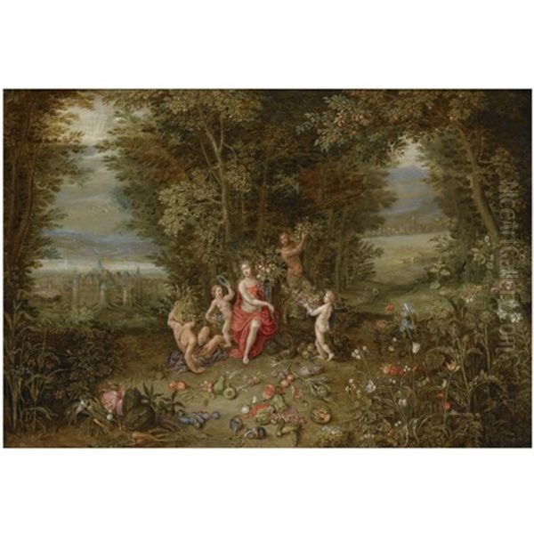 Allegory Of Earth Oil Painting by Jan Brueghel the Elder