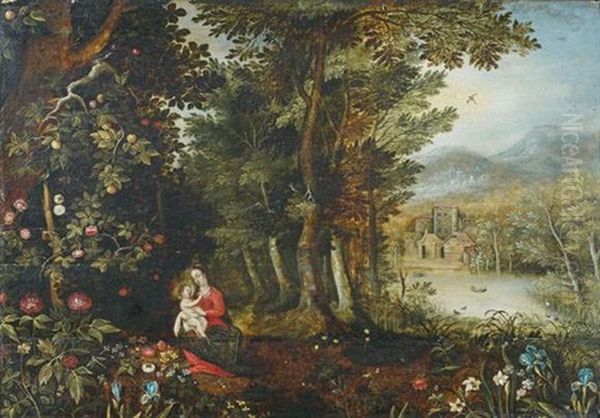 La Vierge A L'enfant Oil Painting by Jan Brueghel the Elder