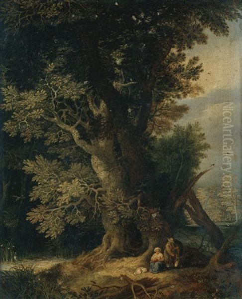 The Rest On The Flight Into Egypt Oil Painting by Jan Brueghel the Elder