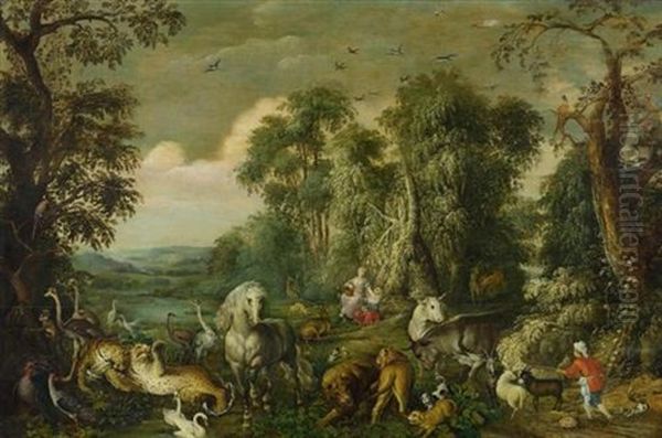 Irdische Paradieslandschaft Oil Painting by Jan Brueghel the Elder