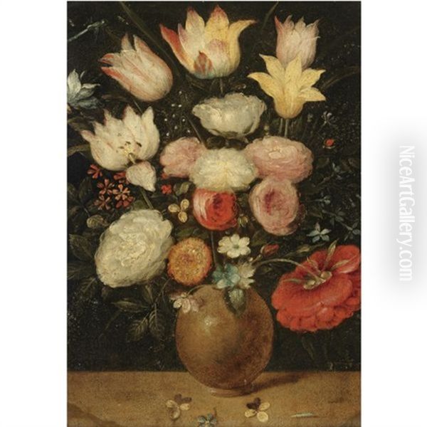 A Still Life Of Various Flowers In A Vase Oil Painting by Jan Brueghel the Elder