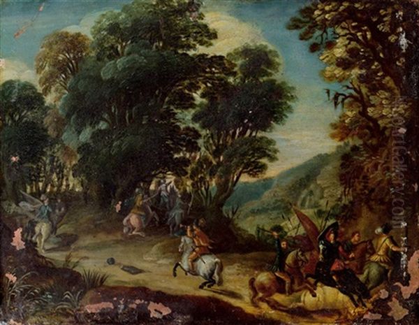 Reiterszene Oil Painting by Jan Brueghel the Elder