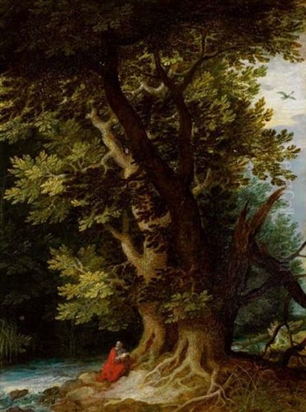 Waldlandschaft Mit Eremit Oil Painting by Jan Brueghel the Elder