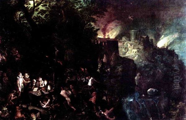 The Temptation Of Saint Anthony Oil Painting by Jan Brueghel the Elder