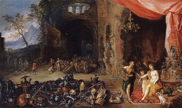 Venus In The Forge Of Vulcan Oil Painting by Jan Brueghel the Elder